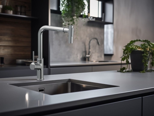 Invena FARSALA ECO mosogató csaptelep kihúzható zuhanyfejjel, króm BZ-40-L01-S