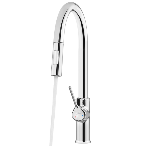 Invena FARSALA ECO mosogató csaptelep kihúzható zuhanyfejjel, króm BZ-40-U01-S