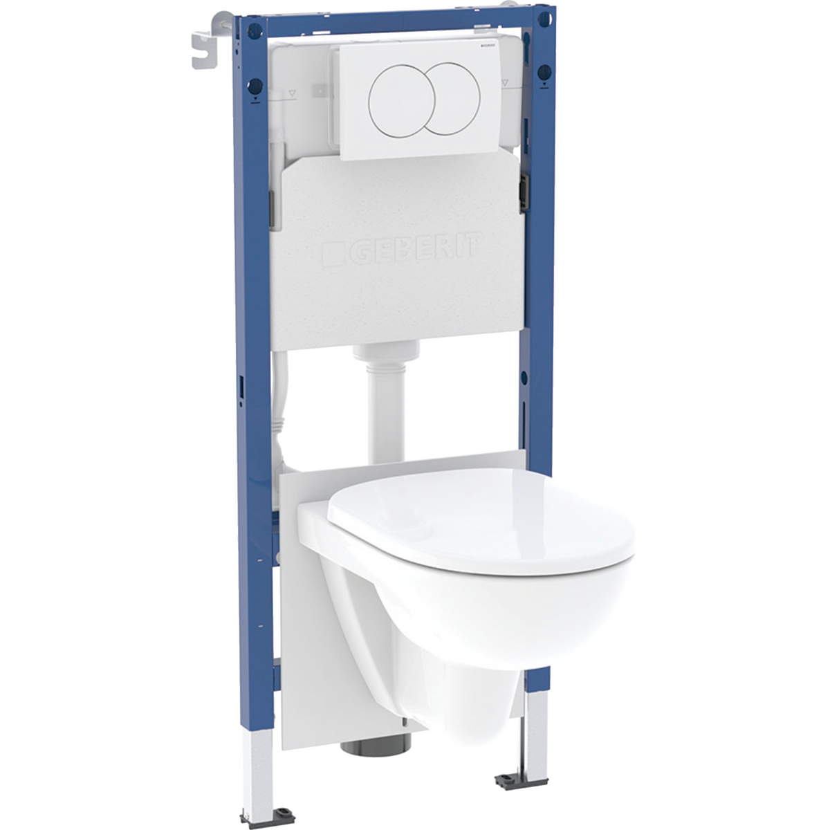 Geberit Duofix fali WC-szerelőelem szett Delta01 működtetőlap, Selnova fali WC ülőke 118.400.11.3