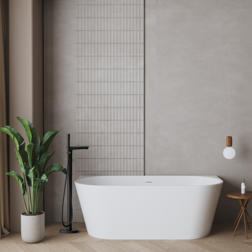 Invena ASTRI 150x75 cm falhoz tolható szabadon álló kád, fehér AN-03-15U-F