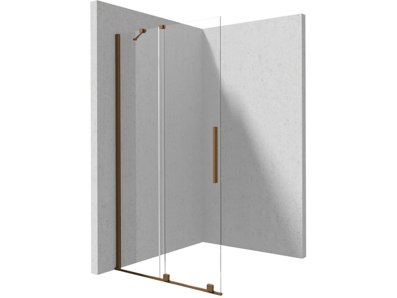 Deante Prizma elcsúsztatható walk-in zuhanyfal 80x195 cm, szálcsiszolt bronz KTJ_C38R