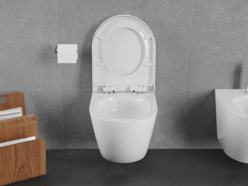Mexen Lena perem nélküli Rimless Tornado wc csésze lassan záródású wc ülőkével, fehér 30220200T