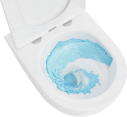 Mexen Lena perem nélküli Rimless Tornado wc csésze lassan záródású wc ülőkével, fehér 30220200T