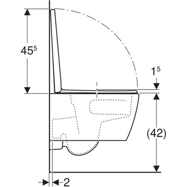 Geberit iCon TurboFlush rövidített fali WC, fehér 503.047.00.1
