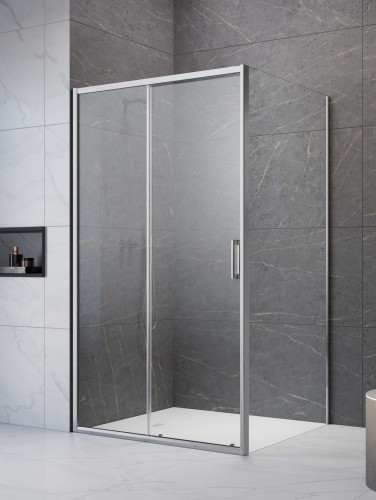 Radaway Premium Pro KDJ szögletes zuhanykabin ajtó része balos, 100 cm, króm 1015100-01-01L