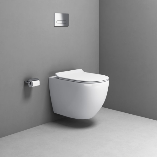 Sapho AQUALINE CARLO Vortex perem nélküli fali WC szett lassú záródású ülőkével, fehér SZP-SAQ01