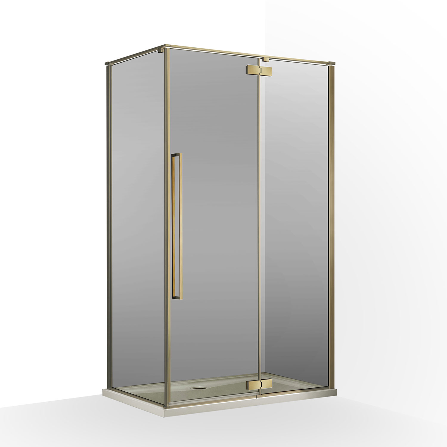 Wellis Mika 120×90 cm szögletes zuhanykabin, szálcsiszolt arany WC00571