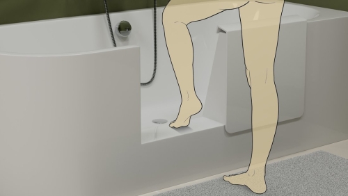 Sapho POLYSAN PORTAS R 180x75 cm jobbos aszimmetrikus kád ajtóval, fehér 75561