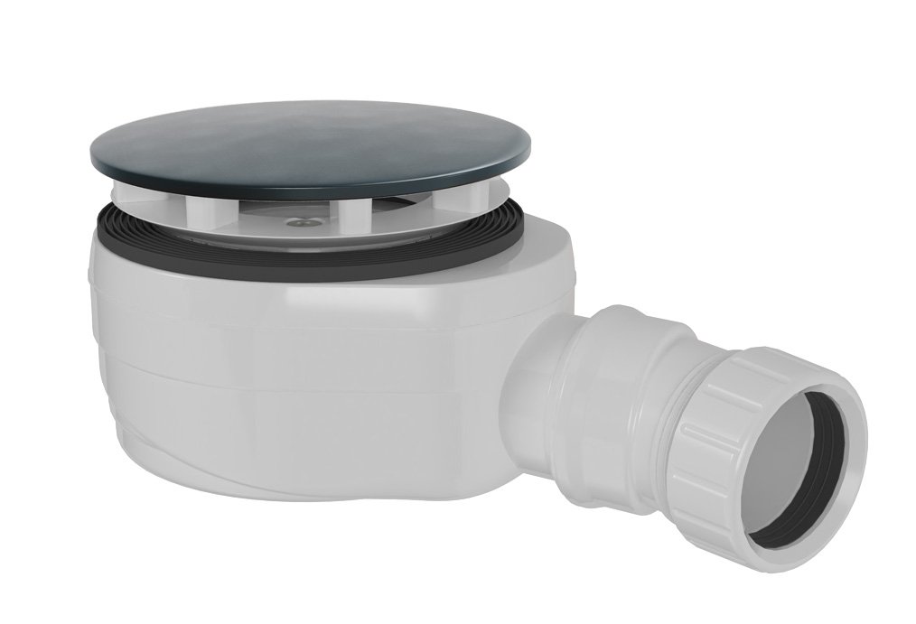 Sapho POLYSAN helytakarékos zuhanytálca szifon, gun metal 17916GM