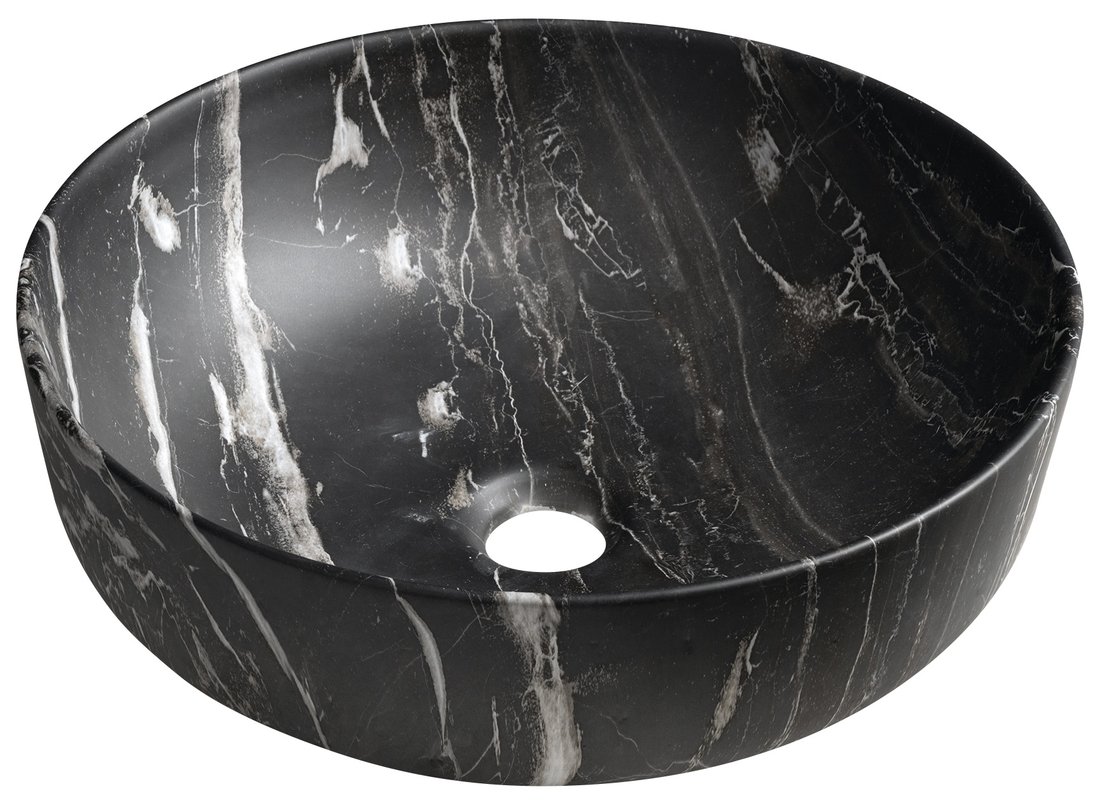Sapho RONDEA 41 cm pultra ültethető kerámiamosdó, carnico mramor AR445CM