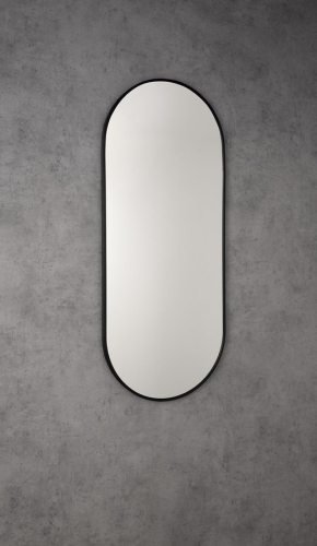 Sapho AROWANA 120x50 cm ovális tükör, matt fekete AWB1250