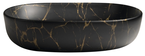 Sapho CALEO 60x42 cm pultra ültethető kerámiamosdó, portoro márvány CA590PT