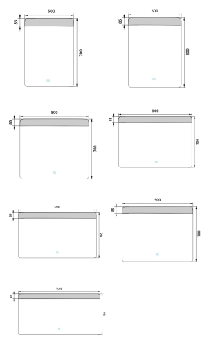 Roltechnik NIMCO 80x70 cm LED tükör érintésérzékelővel ZP 23003V