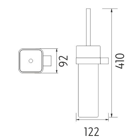 Roltechnik NIMCO Kibo Black fali WC kefe, matt fekete KI 14094K-90