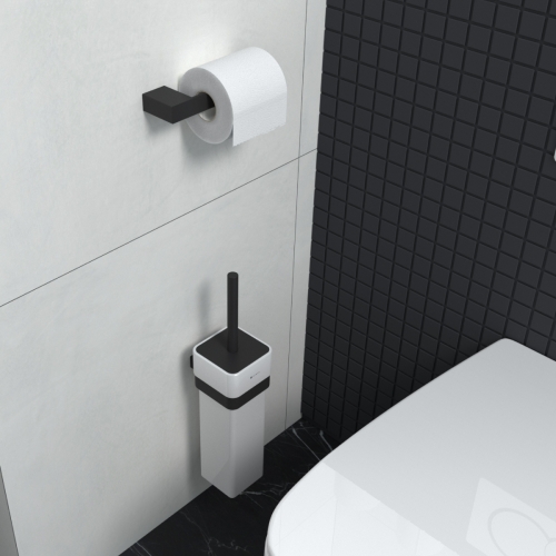 Roltechnik NIMCO Kibo Black WC papír tartó, matt fekete KI 14055G-90