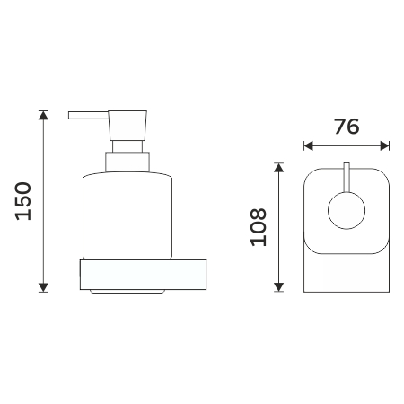 Roltechnik NIMCO Nikau Chrome fali szappanadagoló, króm NK 30031K-T-26