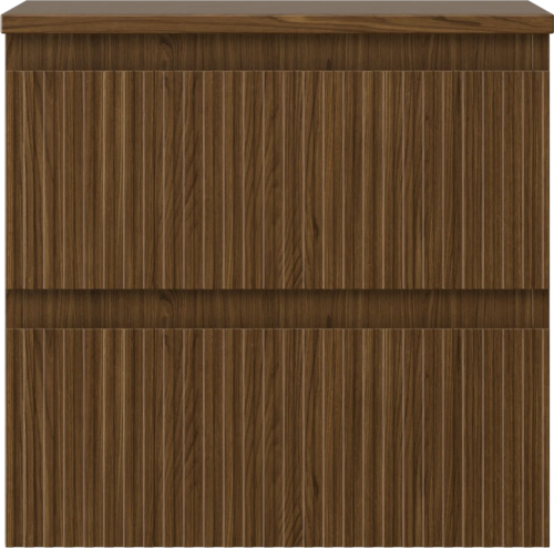 Mexen Rivel 50 cm fürdőszobai szekrény pulttal, 2 fiók, bordázott, dió - 91A20-05047-2-BFFC86