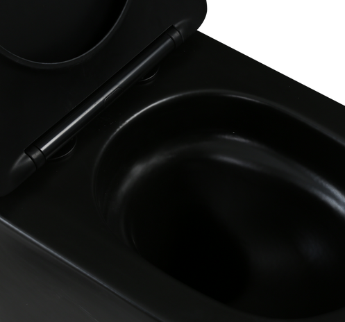 Invena TAVRO WC csésze, QFS soft-close ülőkével, matt fekete CE-71-005-Y