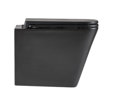 Invena Florin fali wc csésze, QFS, soft-close ülőkével, matt fekete CE-94-005-L