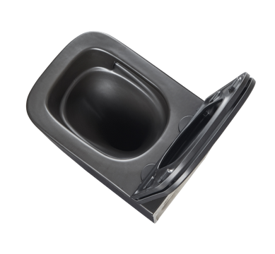 Invena Florin fali wc csésze, QFS, soft-close ülőkével, matt fekete CE-94-005-L