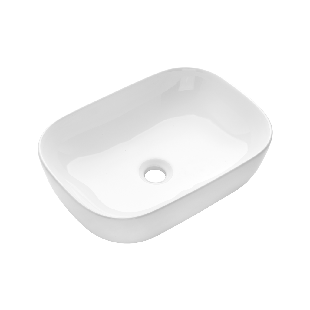 Invena VITORIA 45x32 cm pultra ültethető mosdó, fehér CE-48-001-W