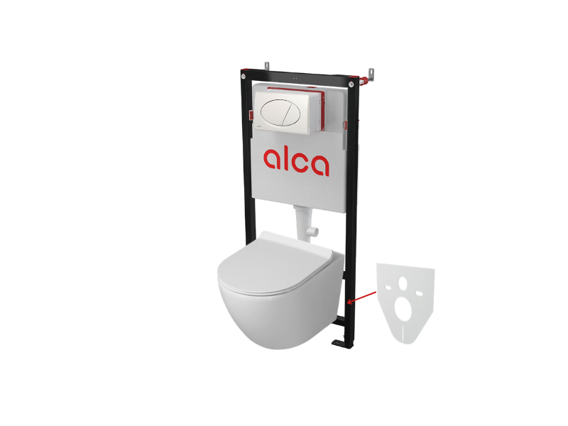 ALCA (Alcaplast) falsík alatti wc tartály komplett szett WC SZETT-TESSO