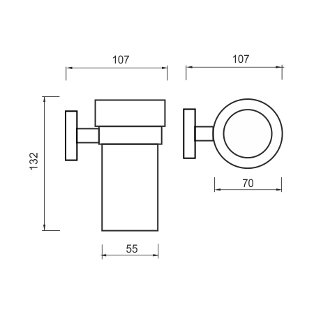 Roltechnik NIMCO Unix Chrome fali fogkefetartó pohár, króm UN 13058KN-26