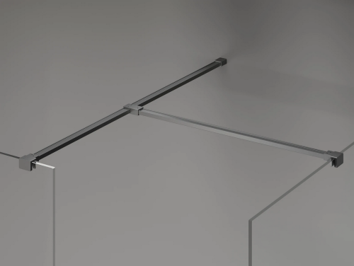 Mexen Kioto-X Walk-in zuhanyfal 120 x 100 cm, átlátszó 10 mm, gun metal - 800-120-202-95-00-100-X