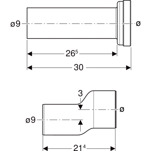 Geberit vízszintes kifolyású csatlakozókészlet TurboFlush álló WC-hez 152.062.00.1