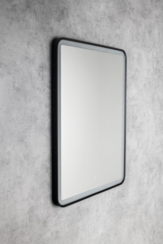 Sapho AQUALINE SWIDA 60x80 cm tükör LED világítással, matt fekete SW060