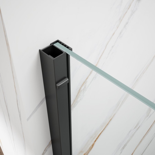 Sapho GELCO SPIRIT BLACK 120 cm zuhanyajtó transzparent üveggel, matt fekete GI1012B