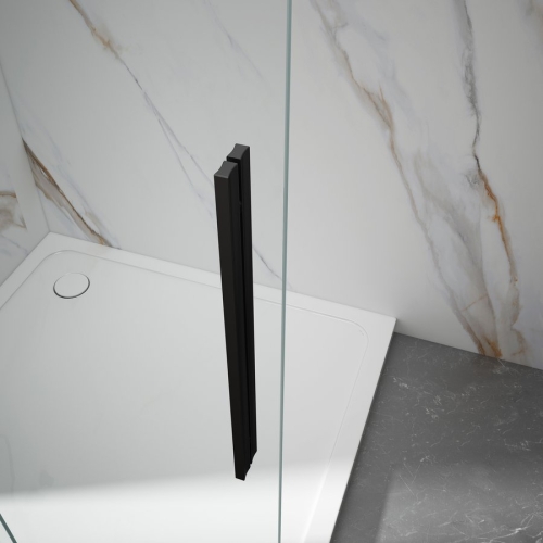 Sapho GELCO SPIRIT BLACK 130 cm zuhanyajtó transzparent üveggel, matt fekete GI1013B