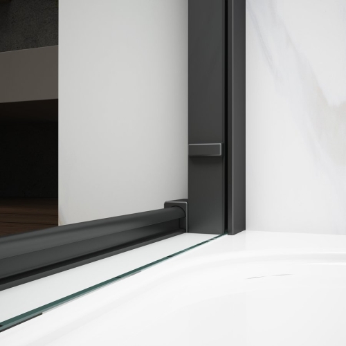 Sapho GELCO SPIRIT BLACK 150 cm zuhanyajtó transzparent üveggel, matt fekete GI1015B