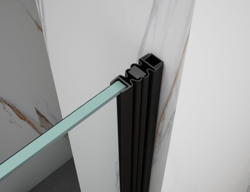 Sapho GELCO SPIRIT BLACK 150 cm zuhanyajtó transzparent üveggel, matt fekete GI1015B