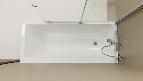 Sapho POLYSAN ROLLS 140 cm kádparaván transzparent üveggel, króm BS-R140