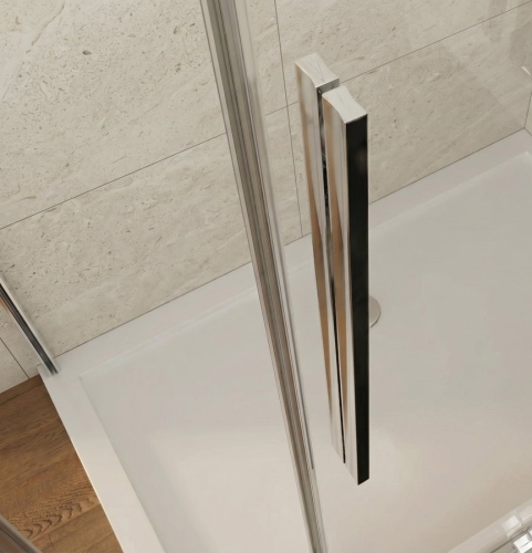 Sapho GELCO LUXOR 140 cm zuhanyajtó transzparent üveggel, króm GU1214CH
