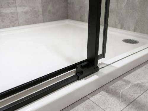 Sapho GELCO LUXOR BLACK 120 cm zuhanyajtó transzparent üveggel, matt fekete GU1212B