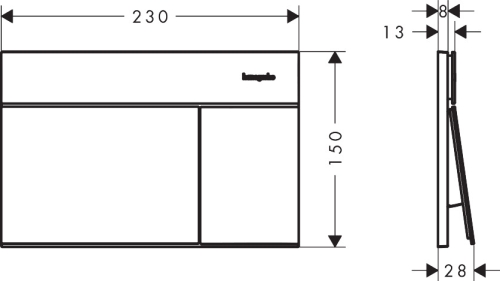 Hansgrohe iFrame Element E öblítőlap, króm 66003000