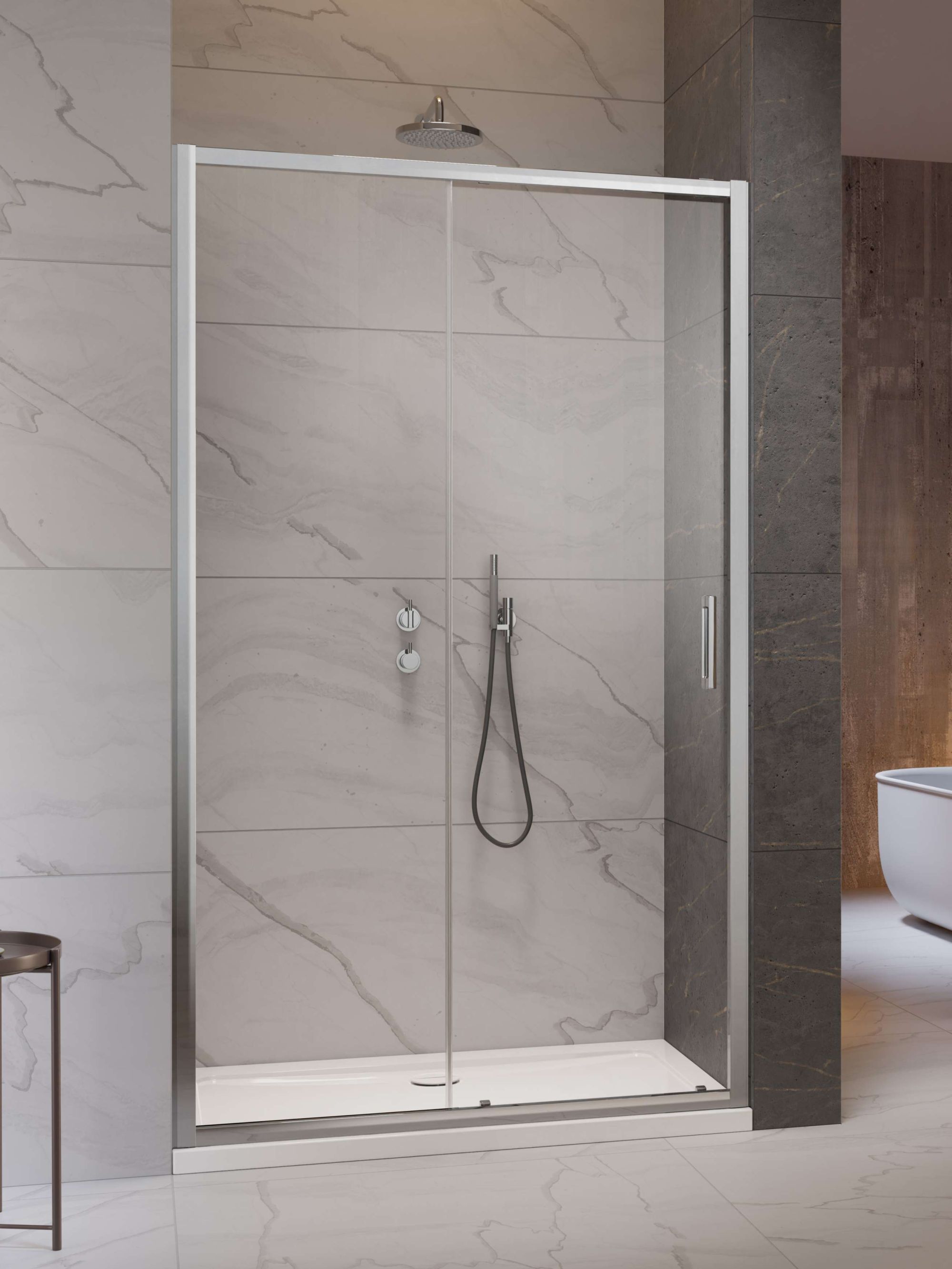 Radaway Premium Pro DWJ 120 cm balos zuhanyajtó, króm 1014120-01-01L