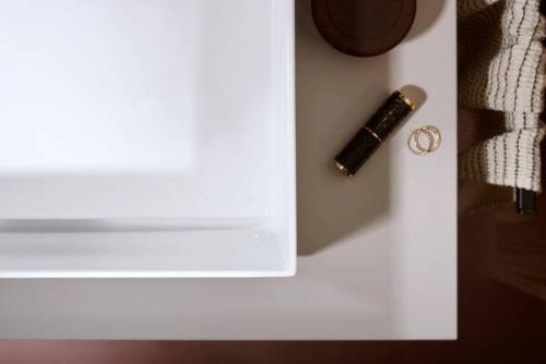 Hansgrohe Xuniva Evo E HygieneEffect 40x40 cm pultra ültethető mosdó, fehér 63007450