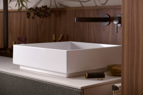 Hansgrohe Xuniva Evo E HygieneEffect 40x40 cm pultra ültethető mosdó, fehér 63007450