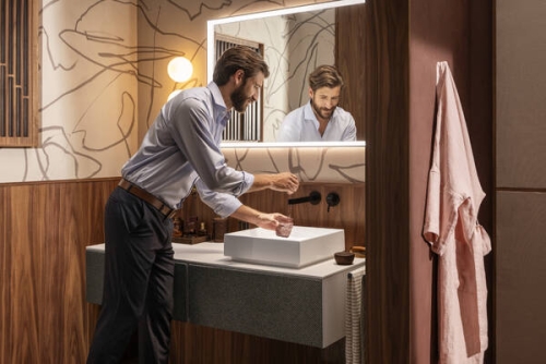Hansgrohe Xuniva Evo E HygieneEffect 40x40 cm pultra ültethető mosdó, fehér 63007450