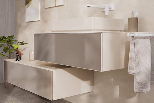 Hansgrohe Xuniva Evo E 65x40 cm pultra ültethető mosdó, matt homokszín 60326780