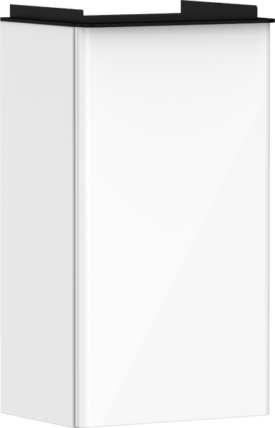 Hansgrohe Xelu Q 34x25 cm jobbos mosdószekrény matt fekete fogantyúval, magasfényű fehér 54015670