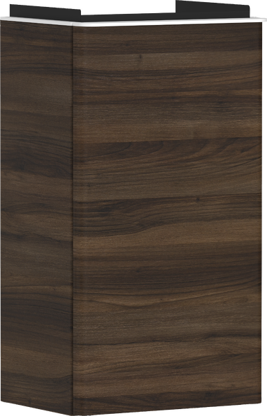 Hansgrohe Xelu Q 34x25 cm jobbos mosdószekrény matt fehér fogantyúval, sötét dió 54018700