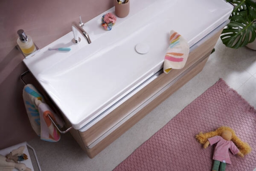 Hansgrohe Xelu Q SmartClean 120x48 cm fali mosdó 2 csaplyukkal, fehér 61042450