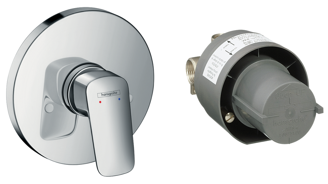Hansgrohe Logis zuhanycsaptelep szett falsík alatti szereléshez, króm 71666000