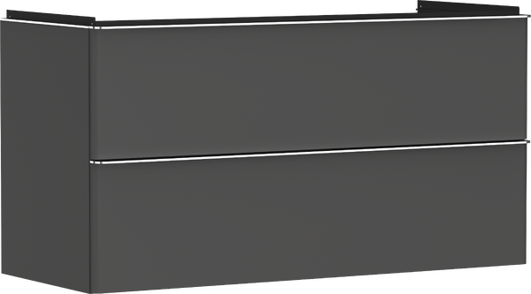 Hansgrohe Xelu Q 118x48 cm 2 fiókos mosdószekrény króm fogantyúval, matt gyémántszürke 54036000