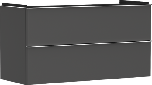 Hansgrohe Xelu Q 118x48 cm 2 fiókos mosdószekrény króm fogantyúval, matt gyémántszürke 54036000