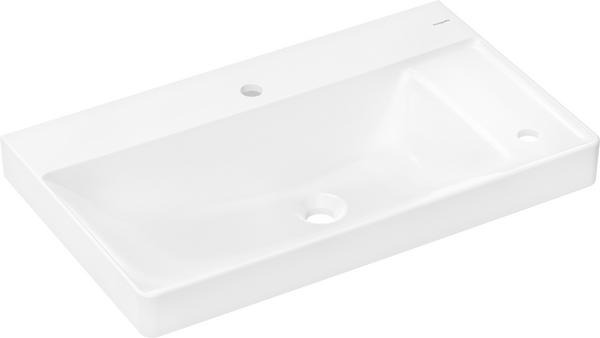 Hansgrohe Xelu Q 80x48 cm jobbos fali mosdó 2 csaplyukkal, fehér 60319450